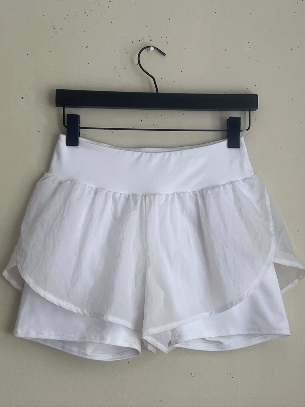 Zella White Layered Athletic Shorts